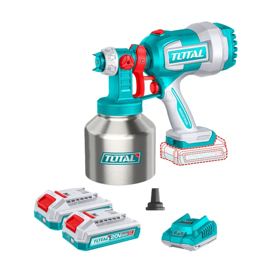 Pistola para Pintar Inalámbrica 20V 800ml con 2 Baterías TOTAL (TSGLI200414)