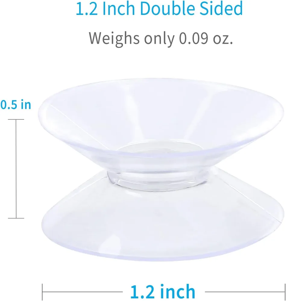 Ventosa doble cara PVC de 1.2" transparente (cod. 39952)