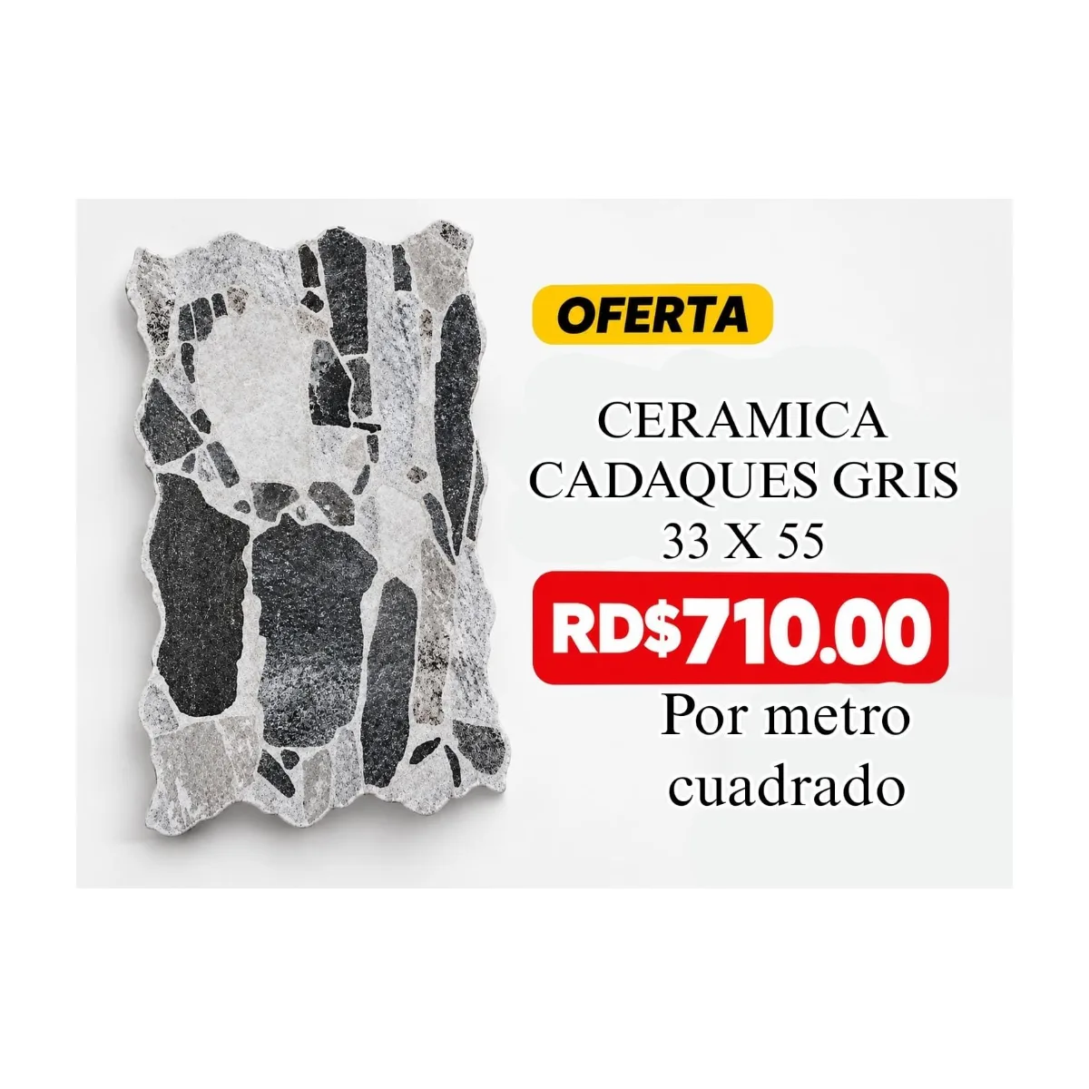 CERAMICA CADAQUES GRIS 33 X 55