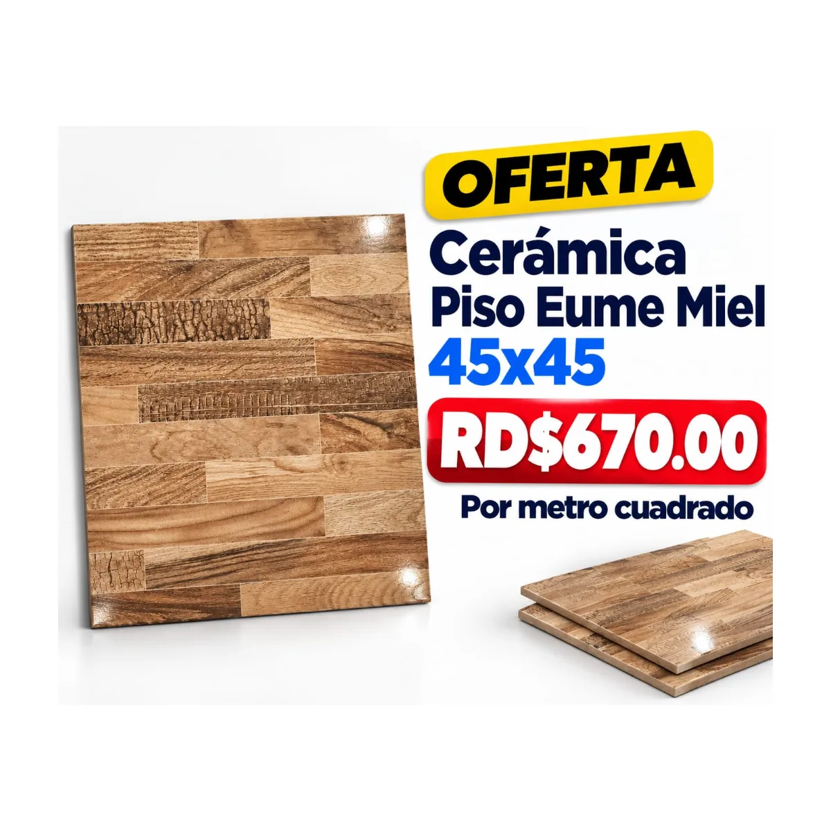 CERAMICA PISO EUME MIEL 45X45