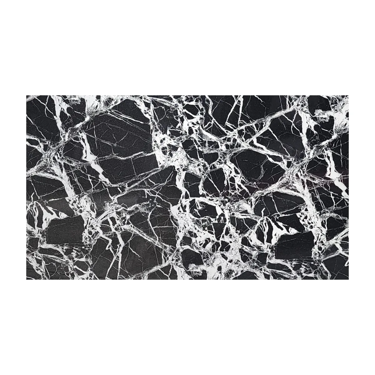 PLANCHA MARMOL SW8008 PVC NEGRO C/ RAYA BLANCA