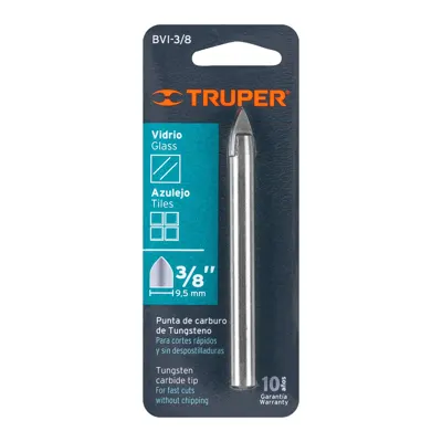 Barrena Truper 3/8" p/vidrio BVI-3/8 (cod. 6181)