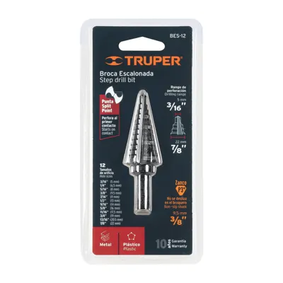 Barrena escalonada Truper 3/16" a 7/8" BES-12 (cod. 1370)