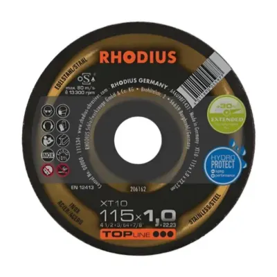 Disco De Corte Metal 4.5 1.0mm Xt10 206162 5/UN. RHODIUS