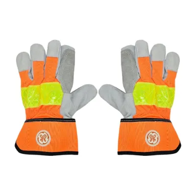 Guantes de Cuero Grado A, Alta Visibilidad Reflectante General Electric GG322