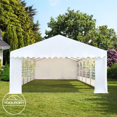 Carpa vinyl blanca 6x12 mts. c/cortina lateral (código-36170)