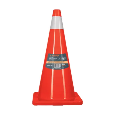 Cono precaución 70cm de PVC c/reflejante, Truper (Código-5516)