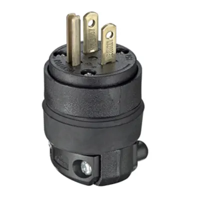 Enchufe Leviton Negro 515PR 15A (Código-24299)