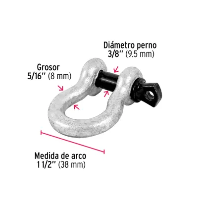 Grilletes de acero forjado (variedad de medidas)