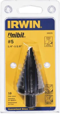 Barrena escalonada Irwin 1/4" a 1-3/8" unibit (cod. 39496)