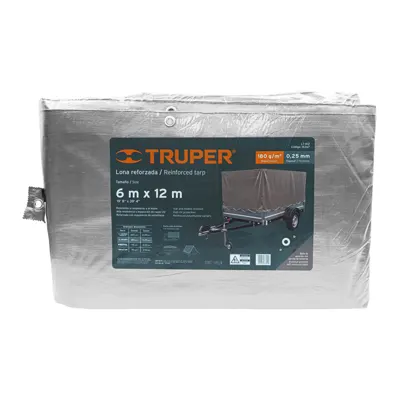 Lona Truper 6Mx12M reforz. gris (código-10119)