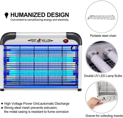 Exterminador eléctrico de insectos Micnaron 2800V (cod. 39928) V