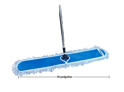 MOPA D/ALGODON BLANCA/AZUL 36" (COD.28618)