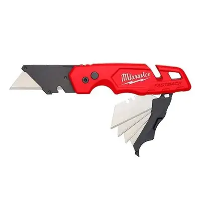 Cuchilla de utilidad plegable con almacenamiento de hoja Milwaukee