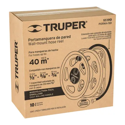 PORTA MANGUERA D PARED TRUPER 10390 PORMA-50 (COD.13937)