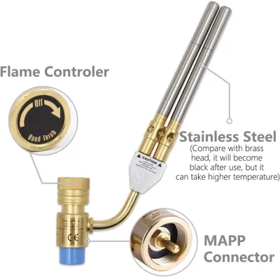 Antorcha doble cabeza p/gas tanque Mapp (cod. 39558)