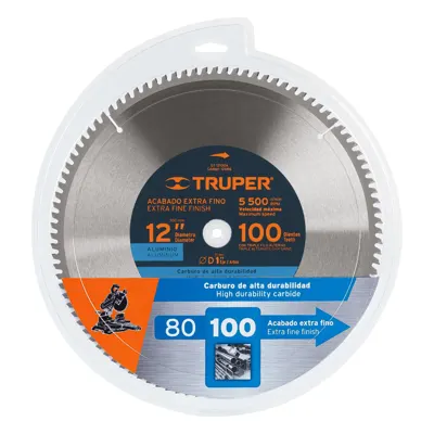 Disco sierra 12" para aluminio, 100 dientes centro 1" (COD.6767)