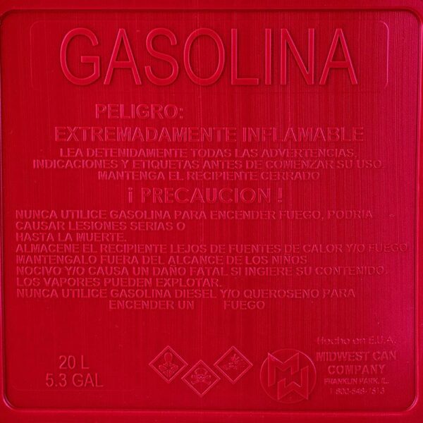 Garrafón p/gasolina (20lts./5.3gls.) MID6119 (código-21156) - Imagen 3