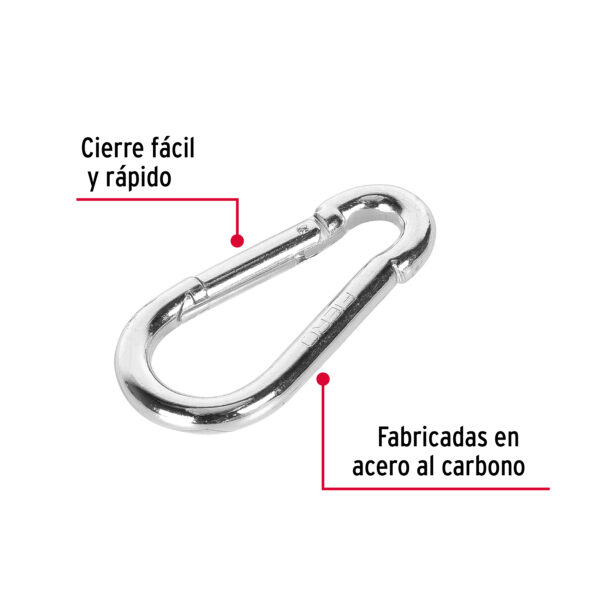Bandola mosquetón de acero (desde 1/4" a 1/2") - Imagen 2