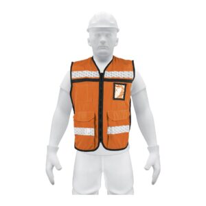 Chalecos seguridad Truper c/cintas reflec. de 2" alta visibilidad