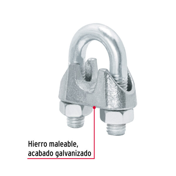 Grillete p/cable de acero (1/4" a 1/2" - Imagen 3
