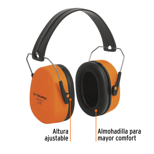 Orejera plegable, ajustable, Truper (código-33392) - Imagen 2