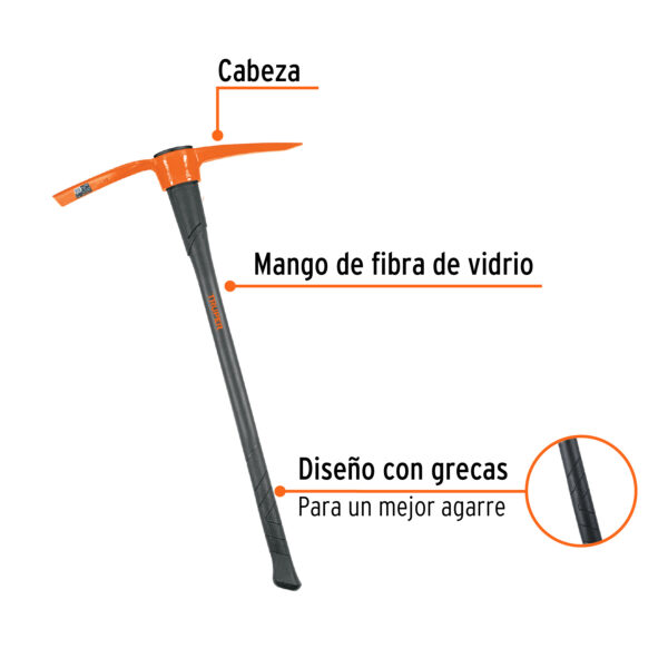 Zapa pico 5-lbs. Truper m/fibra TP-5mx (código-18647) - Imagen 2