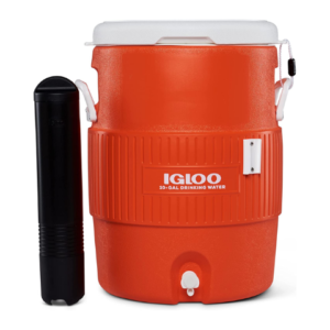 Termo Igloo 10 Galones 37,9 lts. Naranja c/portavasos (código-26840)