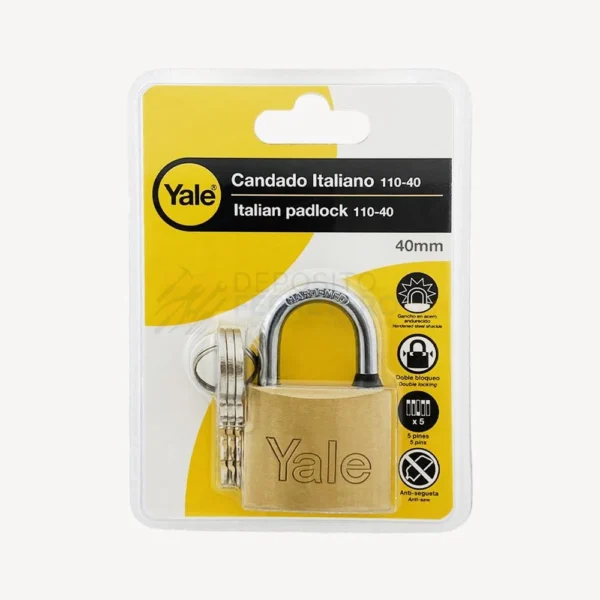 Candado Yale 40MM en blíster (código-3319)