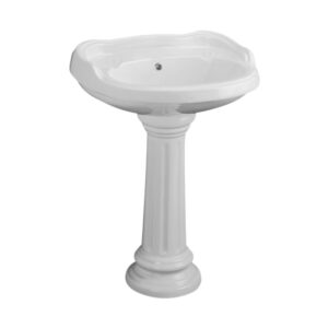 Lavamanos Corona Mazara blanco c/pedestal (código-9292)