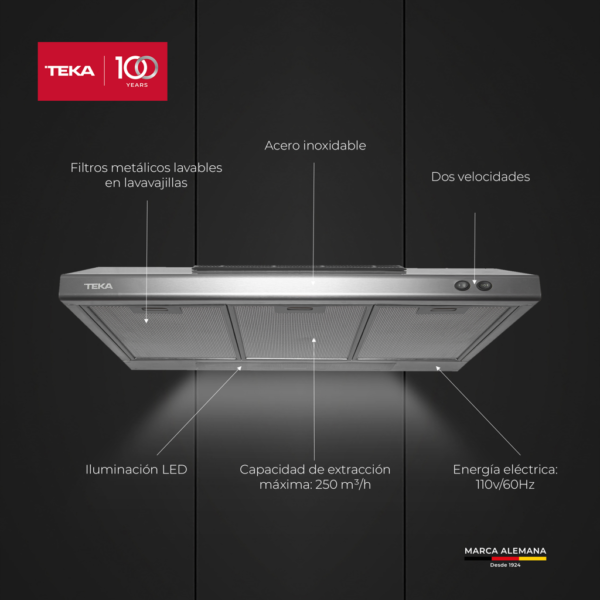 Extractor grasa Teka inox. 30/76cm (código-7655) - Imagen 2