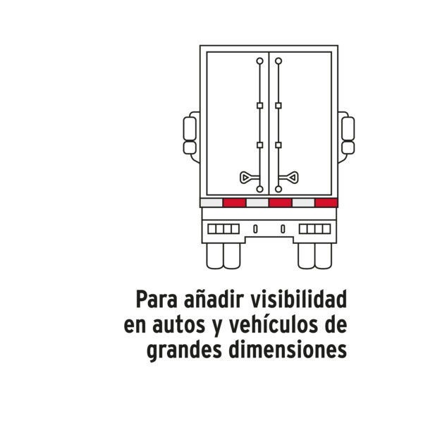 Cinta reflejante de PVC, Truper rollo de 9 m x 2" (código-36325) - Imagen 3