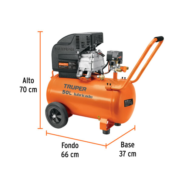 Compresor de aire Truper 50lts. 3-1/2HP (código-35710) - Imagen 3