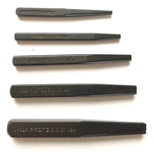 Juego extractor tornillos de 1/8" a 3/8" Proto 5 piezas (código-32283)