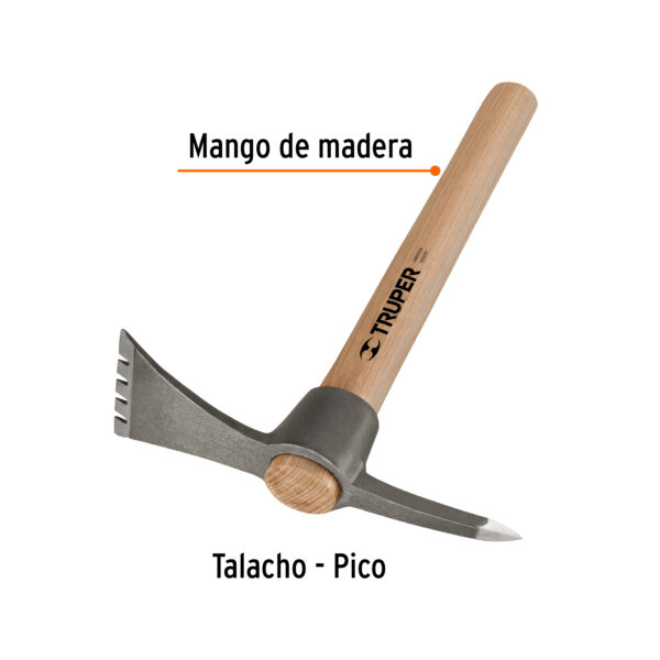 Martelina talacho-pico, 16 oz Truper mango madera (código-15659) - Imagen 2