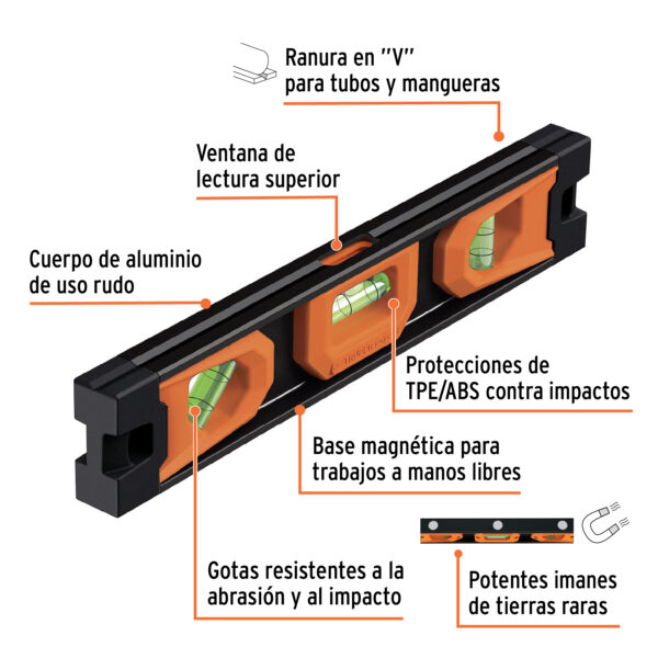 Nivel torpedo Truper (código-18073) - Imagen 2