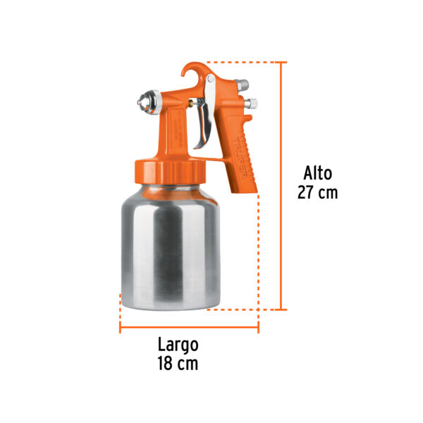 Pistola p/pintar baja presión, naranja Truper (código-24721) - Imagen 3