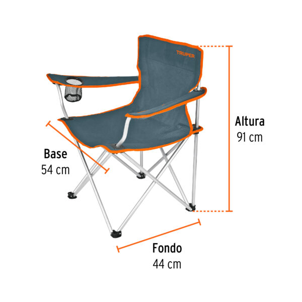 Silla plegable 30" playera Truper (código-38603) - Imagen 2