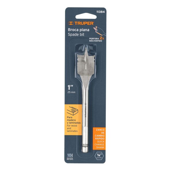 Barrena plana 1" Truper p/madera BPT-1 (cod. 1582)