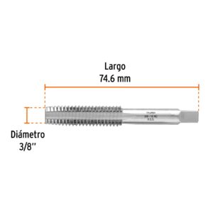 Macho p/hacer rosca 3/8" Truper MT-3/8x16 (cod. 10228)