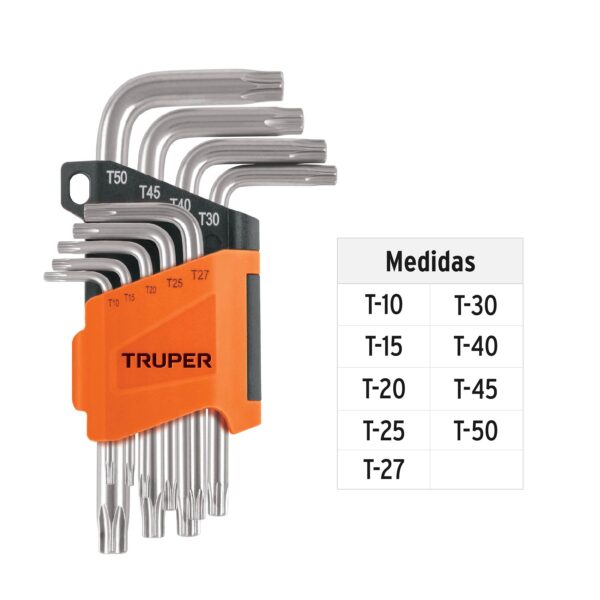 Jgo. Llave Torx Truper 9/1 TORX-9 (cod. 8732) - Imagen 3