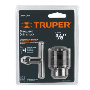 Mandril 3/8" Truper c/llave BRO-3/8N (cod. 10369)