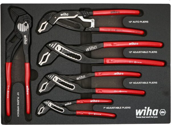 Jgo. 5pcs. Alicates de Lengüeta y ranura Wiha 34691 (cod. 39555)