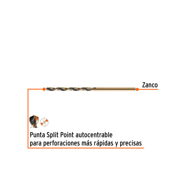 Barrena p/metal 3/32" Truper BAV-3/32 (cod. 1347) - Imagen 2