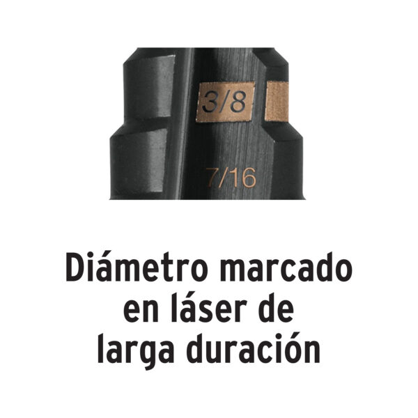 Broca escalonada Truper 1/4" a 3/4" BES-9 (cod. 1338) - Imagen 2