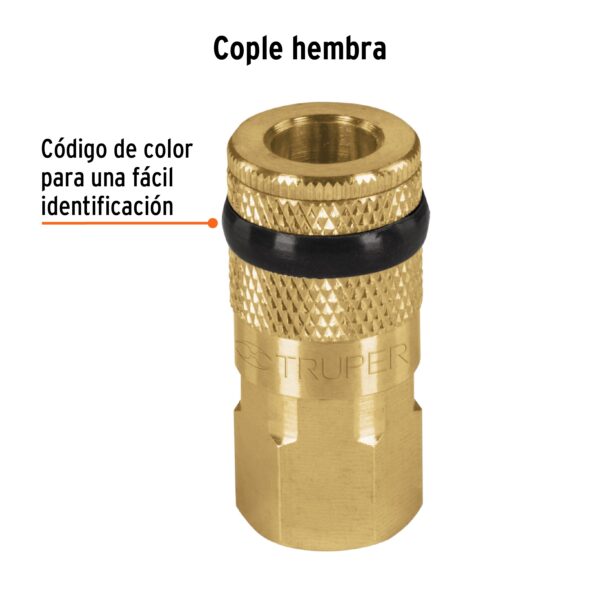 ACOPLE RAPIDO HEMBRA P/ AIRE TRUPER 19084 (COD. 191) - Imagen 2