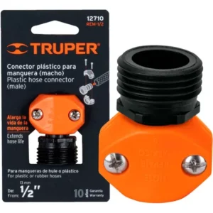 CONECTOR PLAST. MACHO P/MANGUERA 1/2 TRUPER (COD.5479)