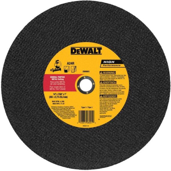 Disco de corte DEWALT DW8001 A24R (cod. 39686)