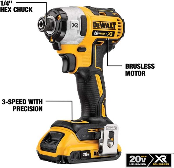 KIT COMBINADO DE TALADRO  MAX XR DE 20 V, DCK299D1W1 (COD.39726) - Imagen 2