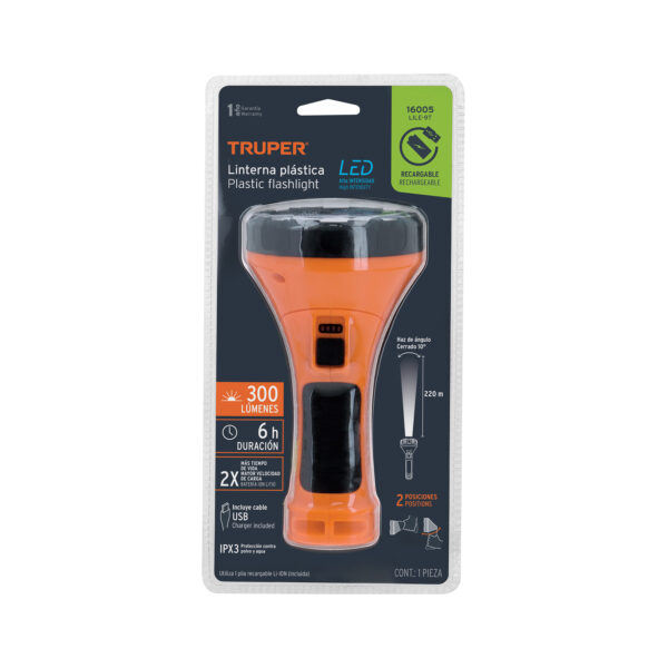 LINTERNA RECARG TRUPER LED  100L-150LM LILE-11T-9T - Imagen 2